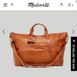 Madewell Leather Overnight Bag